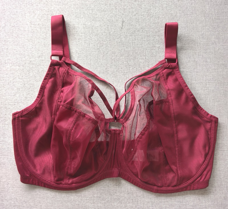 High-Support Anti-Sagging Plus Size Womens Bra Seamless Ice Silk Full Coverage Minimizer Bralette for Boutique 34-42/ DD - HH