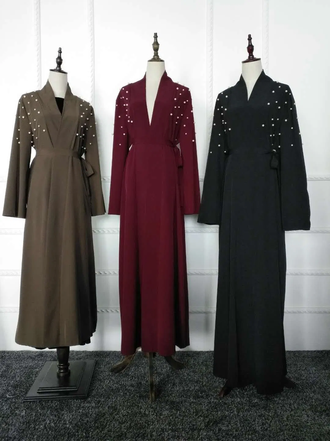 Weimei New Design Cardigan Eid Black Dubai Open Abaya Factory Garments Price Fashion Women Clothes Muslim Islamic Maxi Dress Women Modest Clothing Kimono