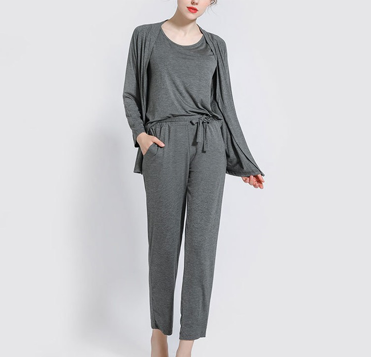 Women's Sleepwear Cotton Pajamas Women Sleepwear Pijamas Woman Nighty Three-piece Sets