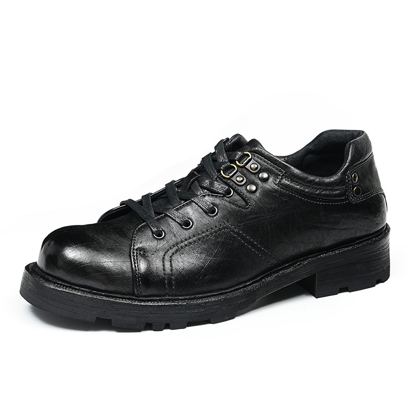 Goodyear Men's Workwear Shoes 2025 New Style Genuine Leather Handcrafted Retro Business Casual Leather Shoes with Laceup for Men