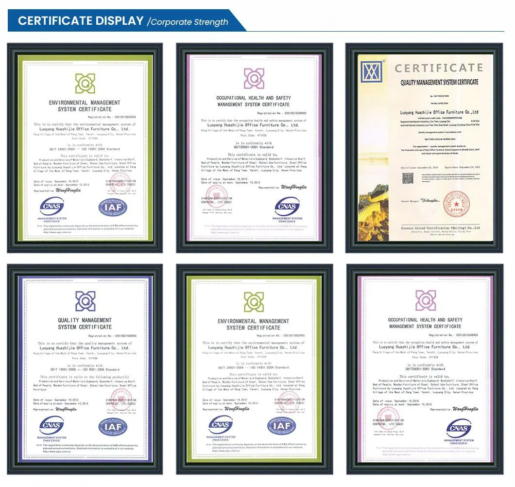 Quality certifications