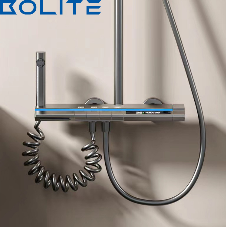 Aluminum Piano Key Shower Set Multifunctional Rain Head Bathroom Shower System