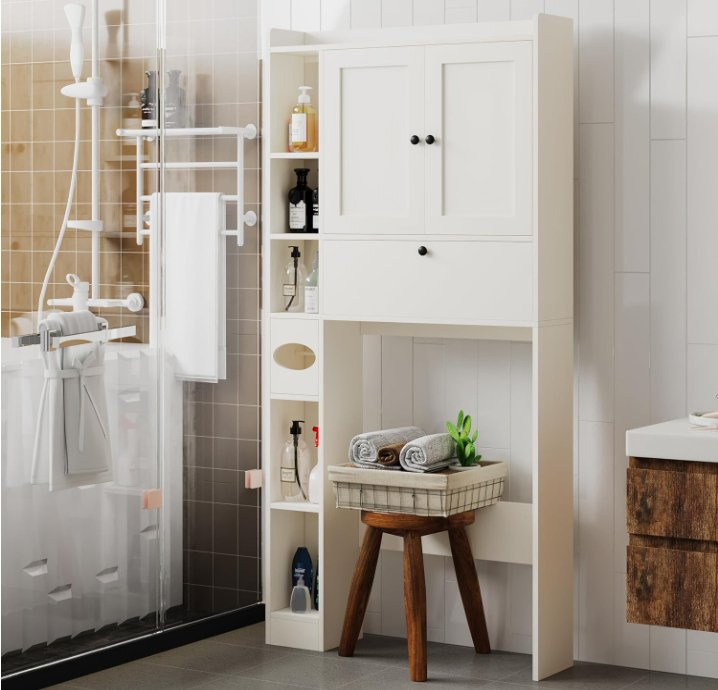 Bathroom Shelf Organizer and Storage with Anti-Slip