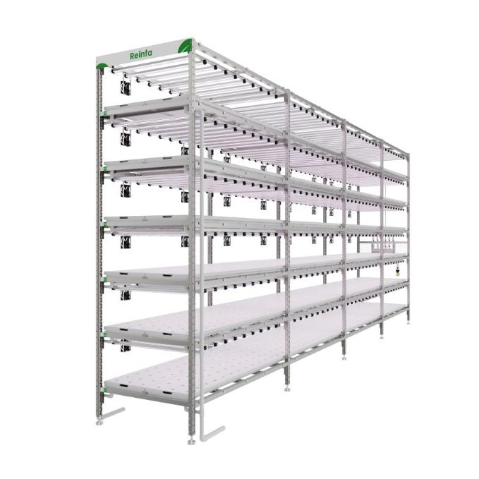 Reinfa Hydroponics System Nft Technology - Modular Vertical Grow Racks + Full-Spectrum LEDs for Commercial Farms