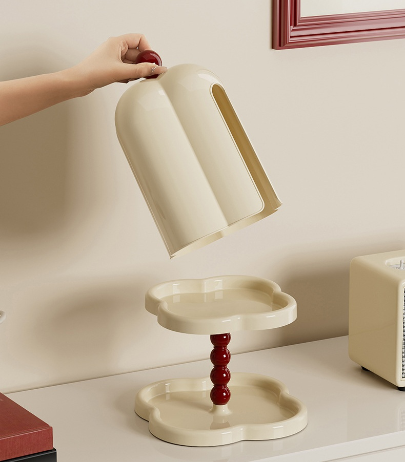 Vintage Dust-Proof lamp-Shape Bathroom Living Room High-Grade Double-Layer Tissue Storage Box