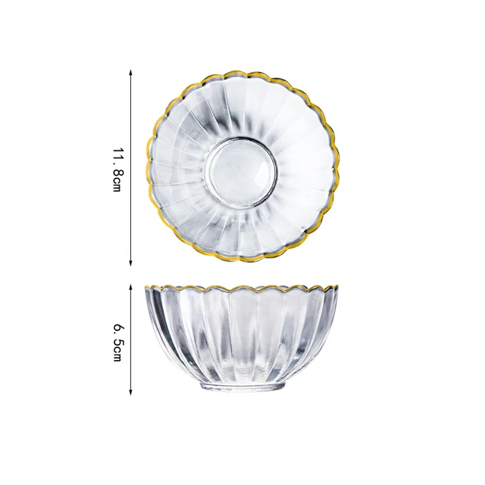 Popular Scandinavian Small Daisy Lace Glass Plate and Bowl Tableware