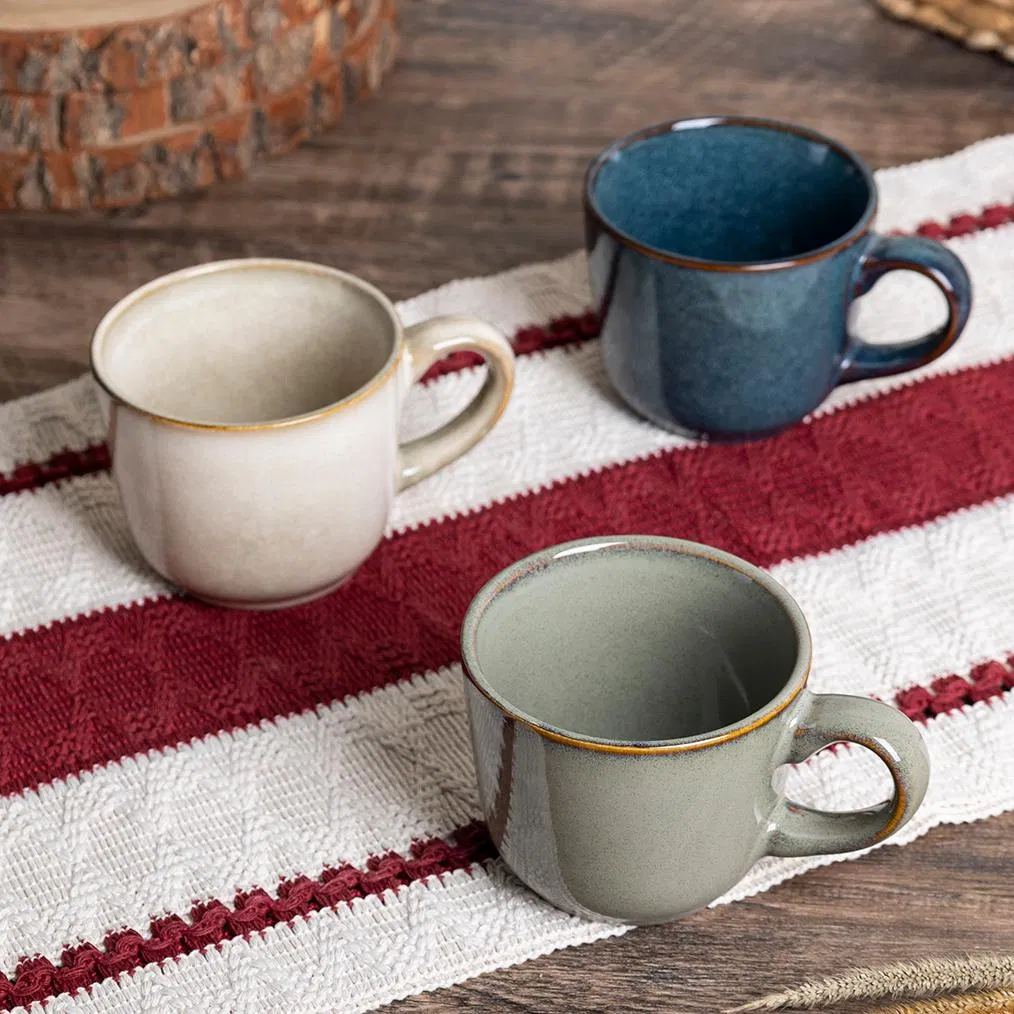 Changsha Happy Go Hot Contemporary Blue Reactive Glaze Ceramic Tableware Dinner Set