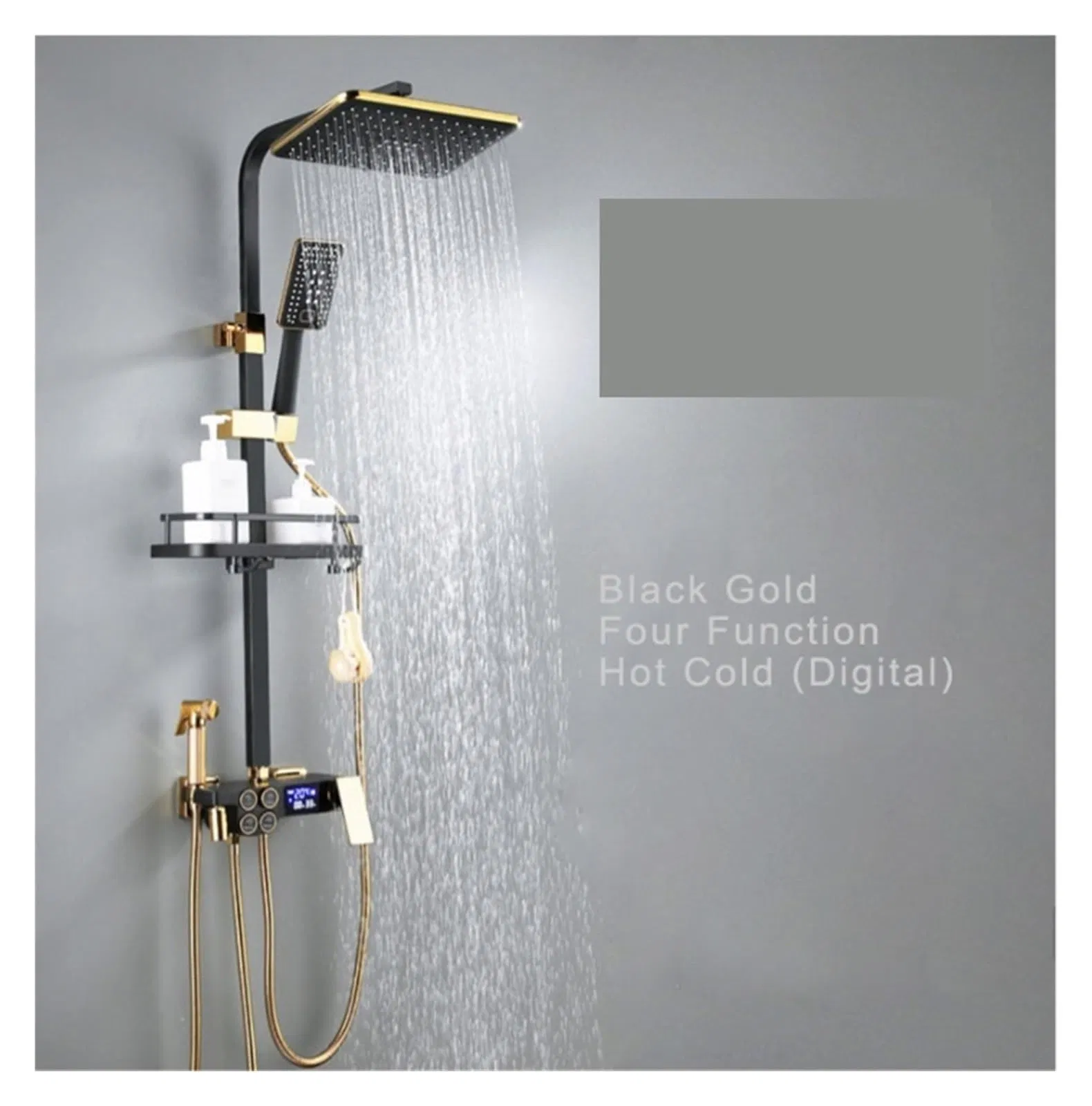Bathroom Filtered Set Rain Water Tap Hot Rainfall Shower Head Shower Faucet System