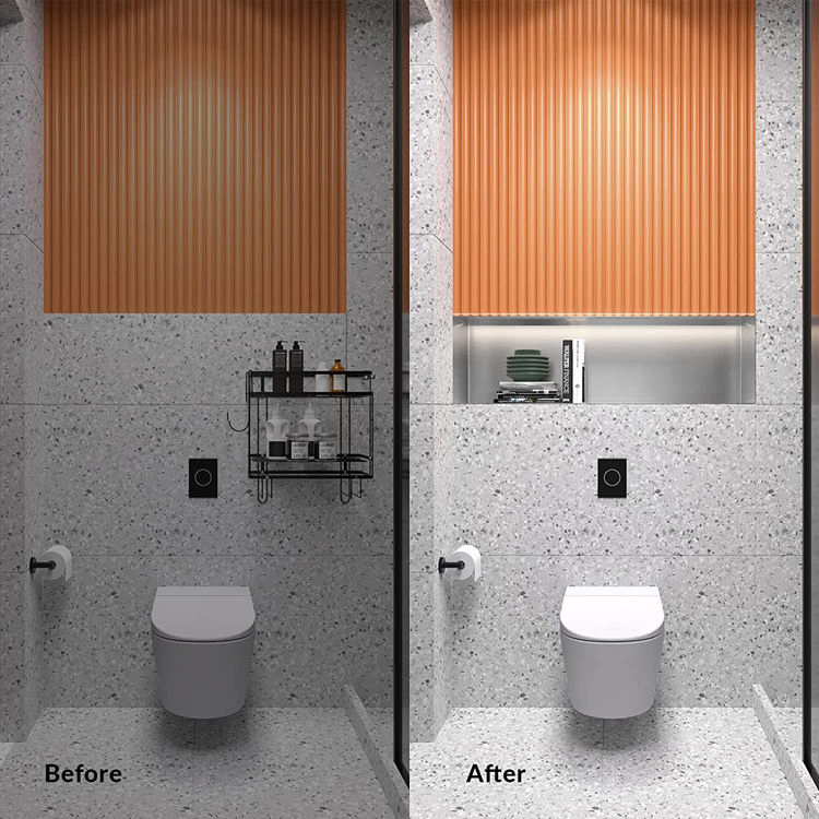 Stainless Steel Shower Niche (24X12X4 Inch) – No Tiling Required, Rustproof Bathroom Storage – Antique Copper Finish