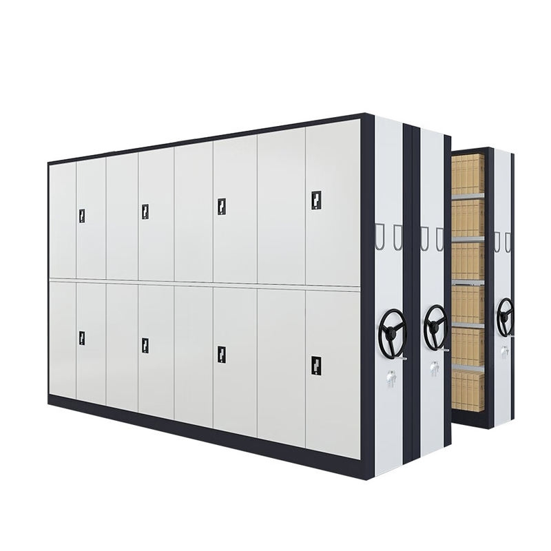 Modern Design Compact Metal Shelving Factory-Priced Hand-Operated File Management System for School &amp; Hospital Applications