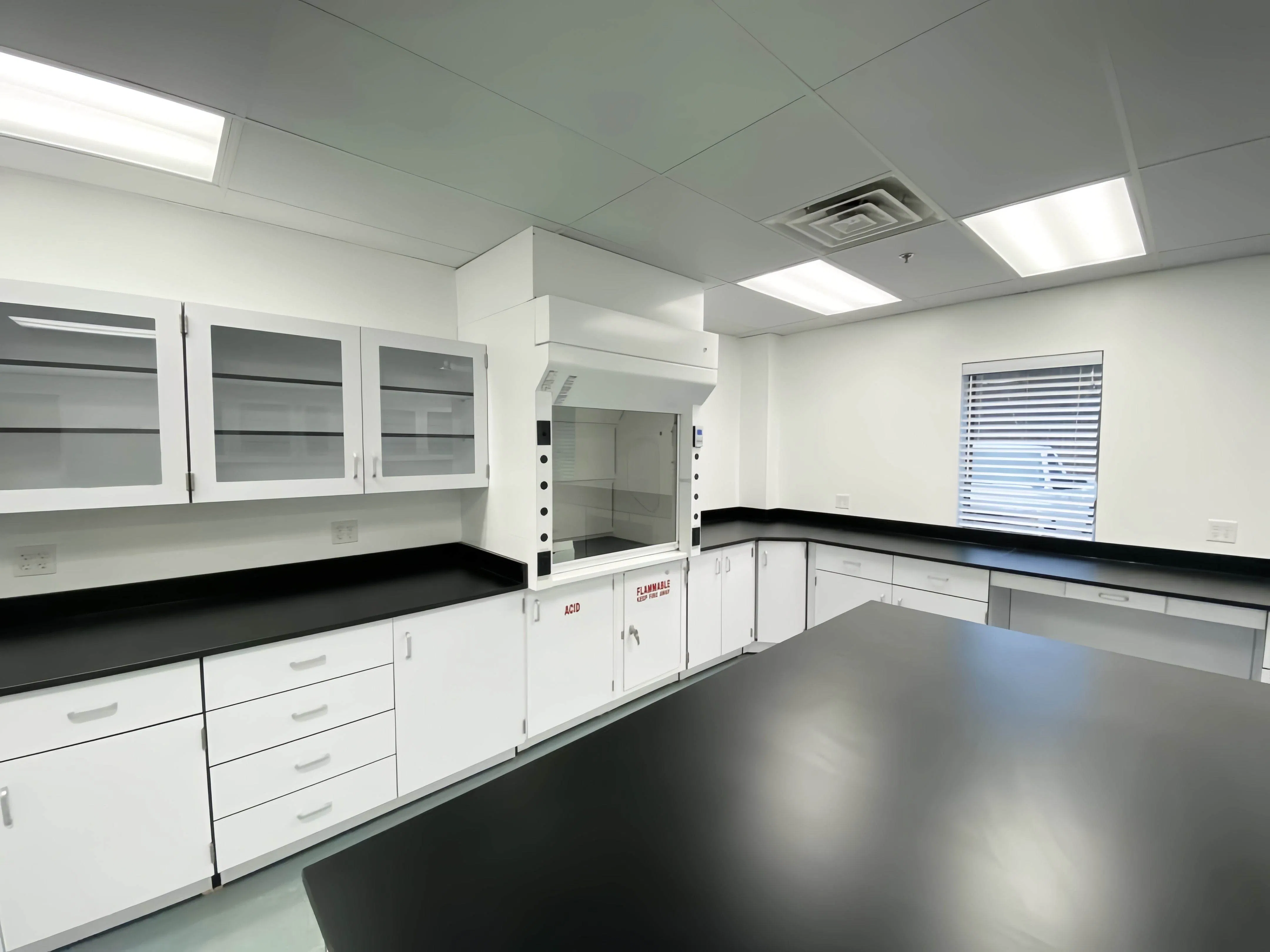 Customized Laboratory Work Benches Modern School Laboratory Furniture Steel Cosmetics Manufacturing Mineral Laboratory