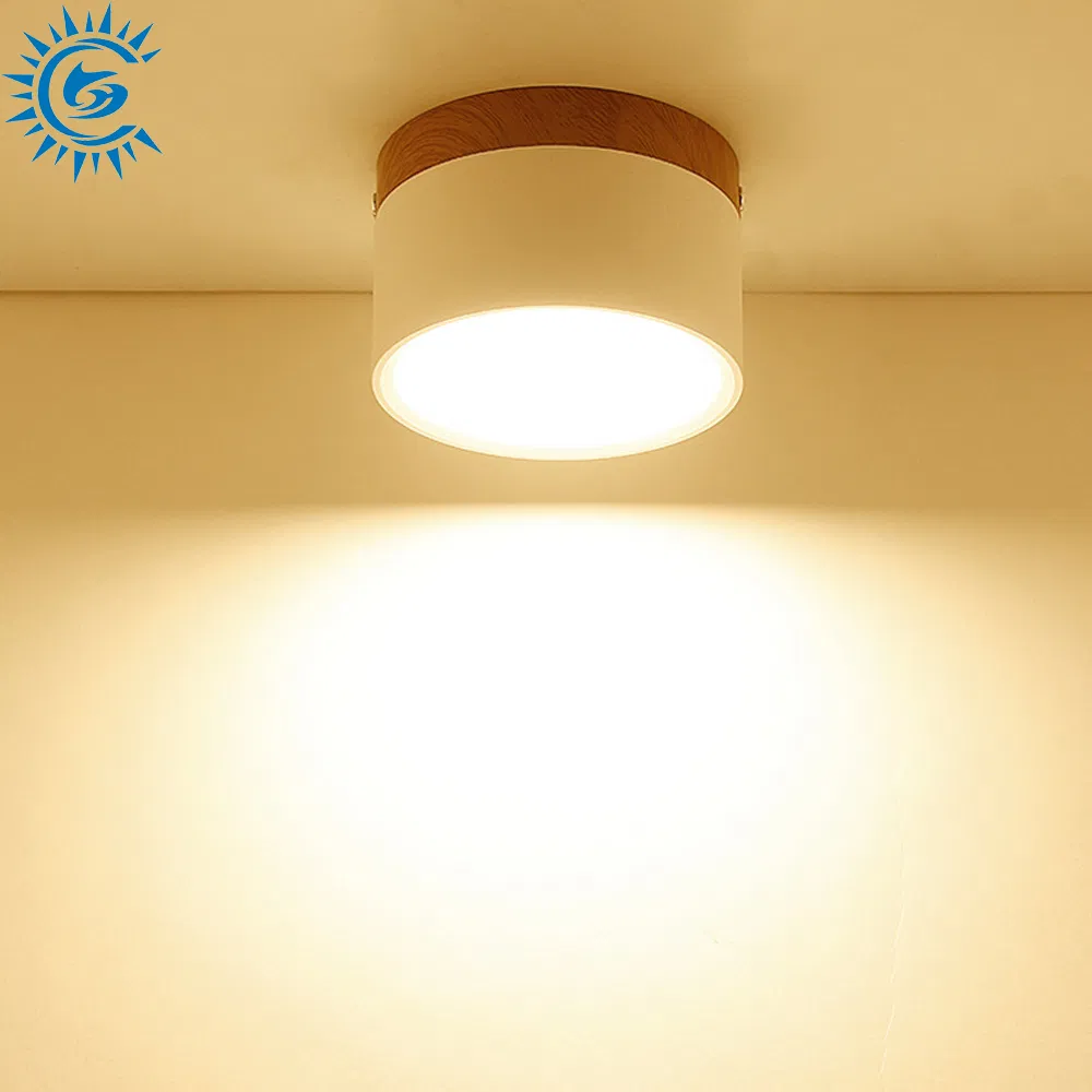 7W 12W 3000K 6000K Colorful Round 3000K 6000K Dimmable LED Ceiling Spotlight Surface Mounted Lighting Fixture for Home/Living Room/Kitchen/Stair/Porch Lighting