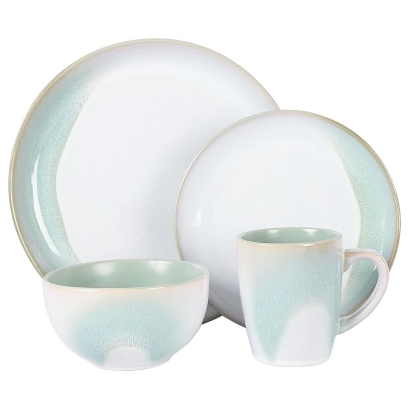 Modern 16-Piece Stoneware Dinnerware Collection with Elegant Bowls
