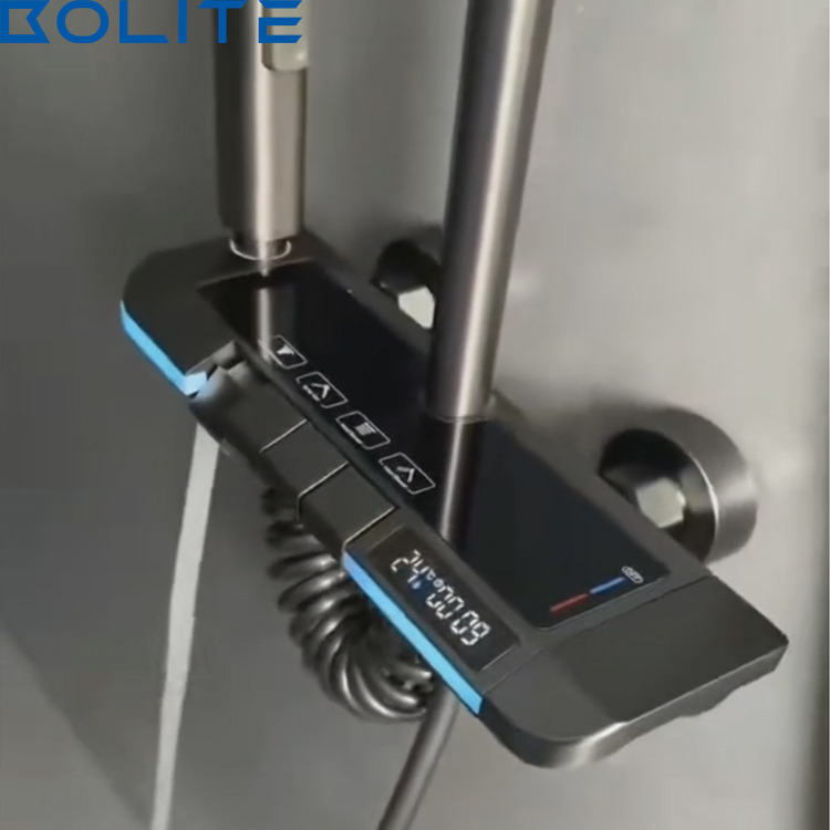 Promotion LED Digital Atmosphere Bathroom Hot and Cold Shower Set Multifunctional Piano Key Shower System