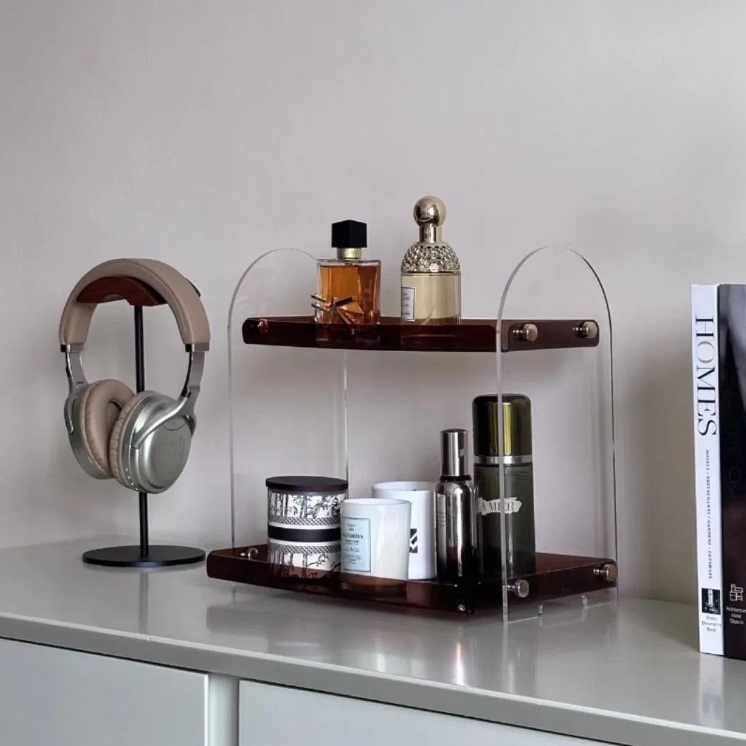 Washstand Cosmetics Rack Bathroom Light Luxury Style Acrylic Multi-Layer Desktop Storage Box