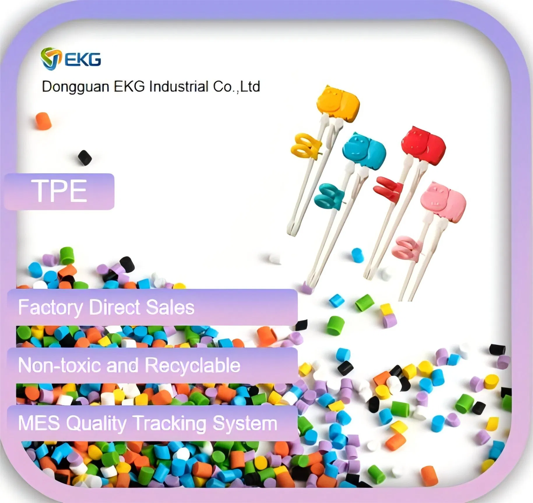 Food-Grade TPE Material for Chopstick Soft Sleeves – Anti-Slip, Wear-Resistant &amp; FDA/RoHS Certified