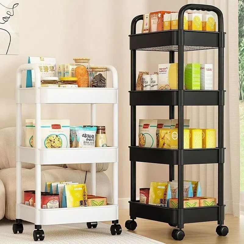 Toy Storage Trolley Bookshelf Snack Rack Storage Organizer Bathroom Accessories Closet Organizer Kitchen Storage with Wheel