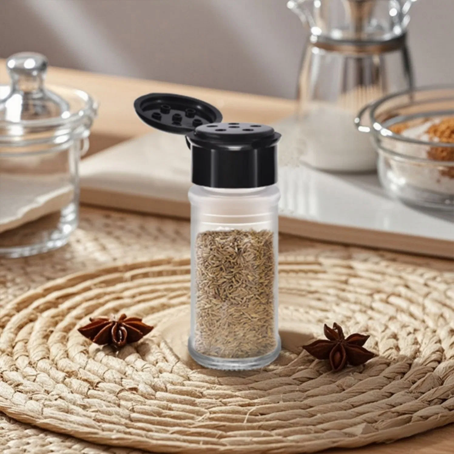 Round Spice Storage Solutions with Uniform Dimensions Create Satisfyingly Organized Pantries and Kitchen Cabinets