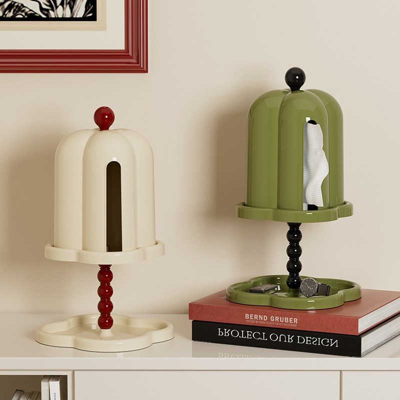 Vintage Dust-Proof lamp-Shape Bathroom Living Room High-Grade Double-Layer Tissue Storage Box