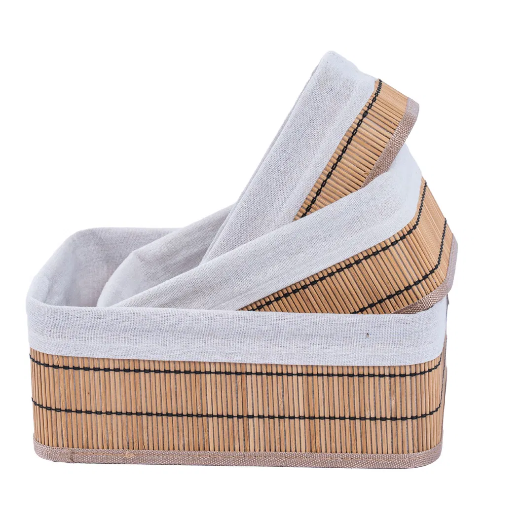 Bamboo Storage Basket View 1