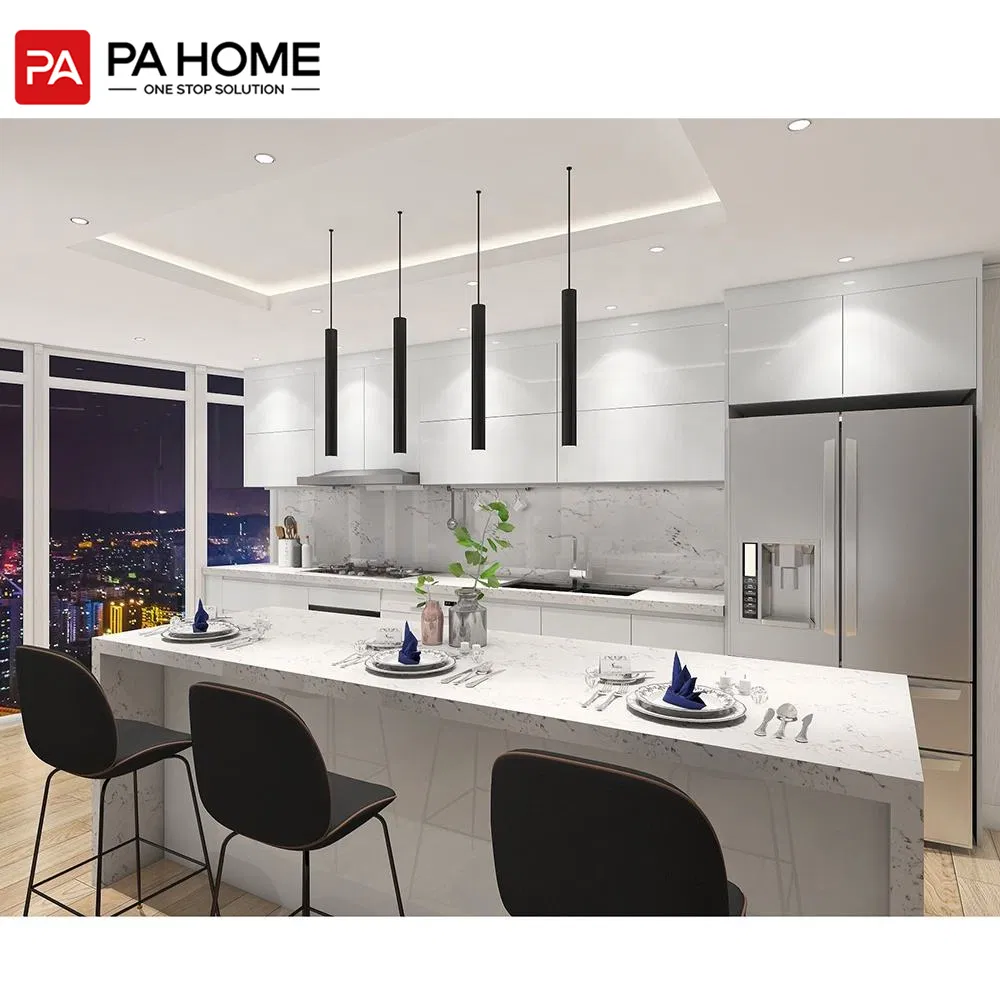 PA Kitchen Set Furniture Modern Black Kitchen Cupboard Set Cabinet Custom Cabinetry Manufacturing Rta Furniture