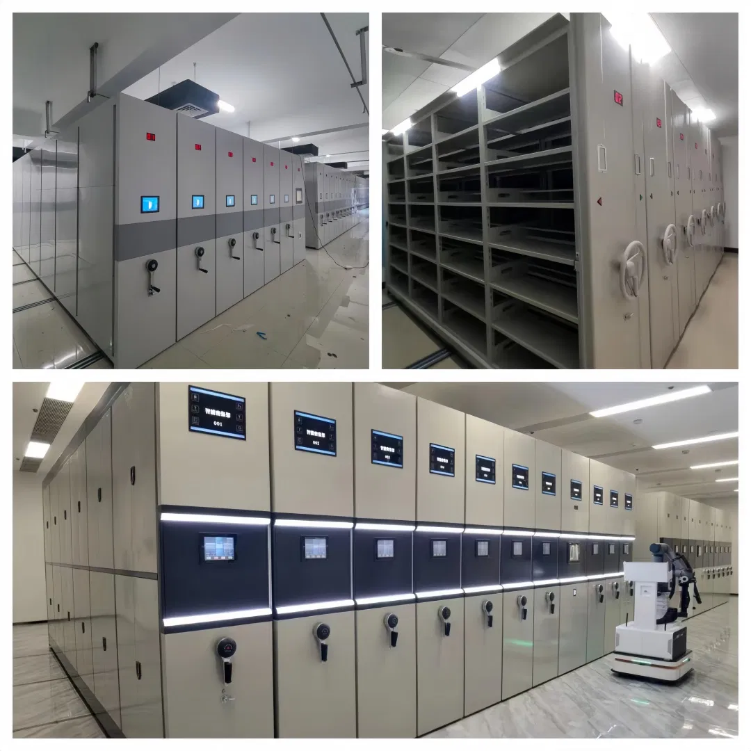 Custom Metal Products Manufacturers Direct Sales Intelligent Storage Mobile Book Shelving Office Movable Archive Furniture System Mobile Storage Systems