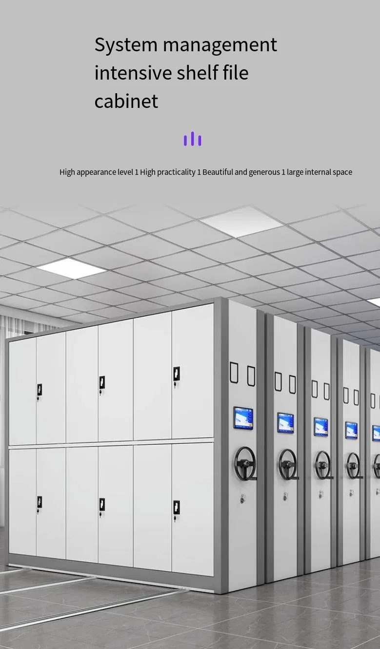 Intelligent Mobile Compact Shelving System for High-Density File Storage with Digital Control