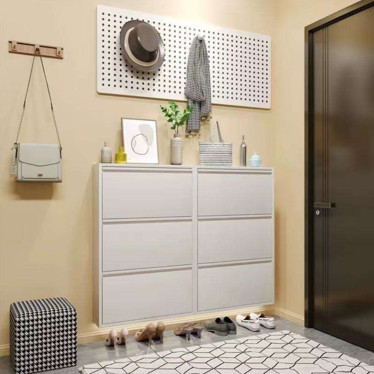 Modern White Metal Shoe Storage Solution for Stylish Homes