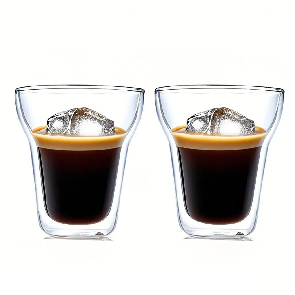 Heat Resistant Borosilicate Home Use Double Wall Glass Coffee Tea Water Milk Wine Handstand Beer Glass Cup Mug Drinking Tableware