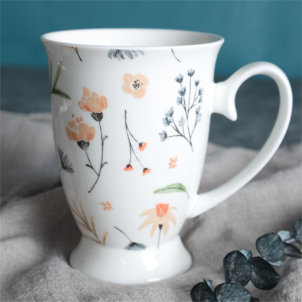 New Design Custom China Porcelain Luxury Floral Printing Ceramic Tableware Dinner Plate Dinnerware Set New Bone China Dinner Set