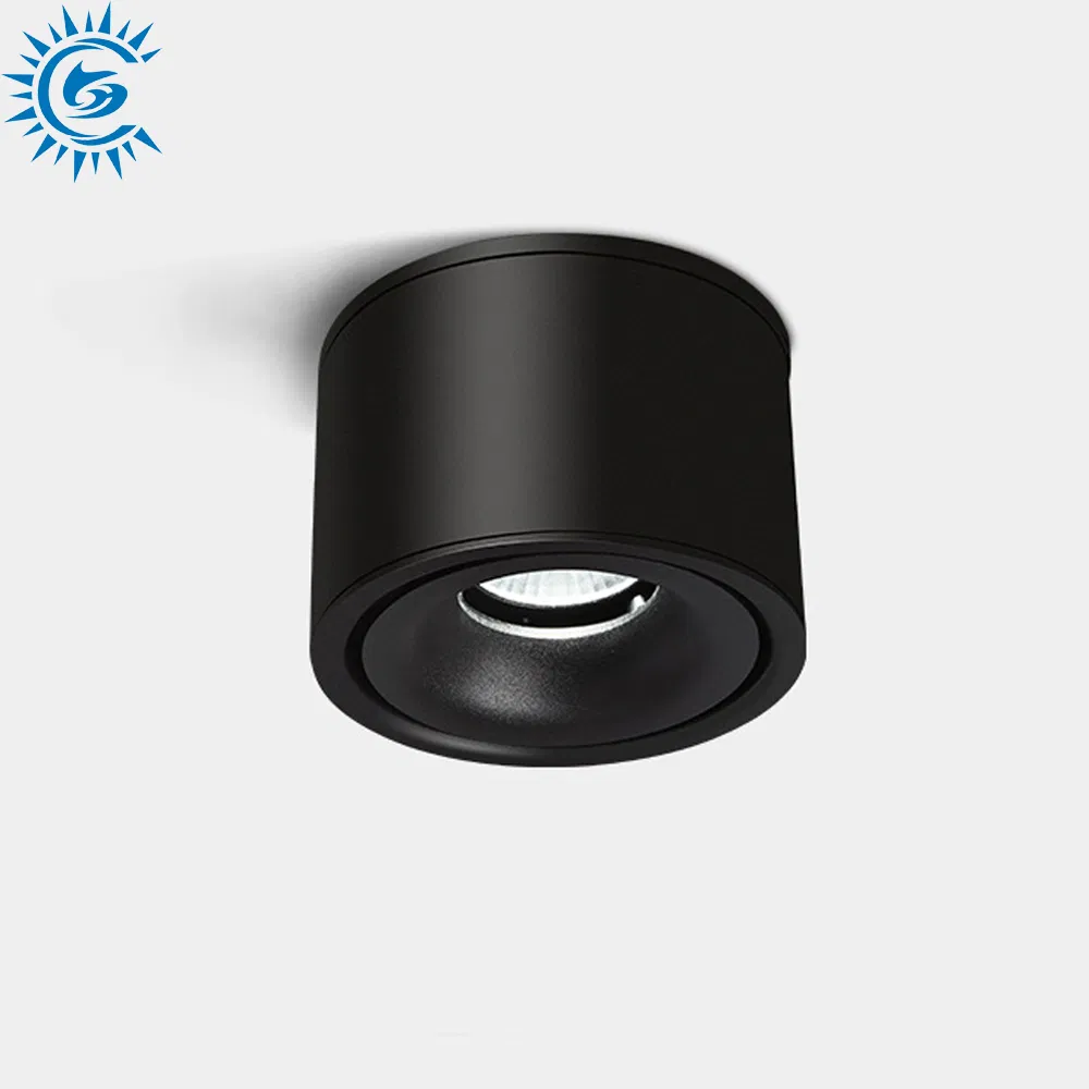 Cut Hole 90mm 95mm White Black Round Square 3CCT Adjustable COB LED Ceiling Surface Mounted Track Spot Lights Fixtures for Kitchen, Office, Bedroom, Hallway