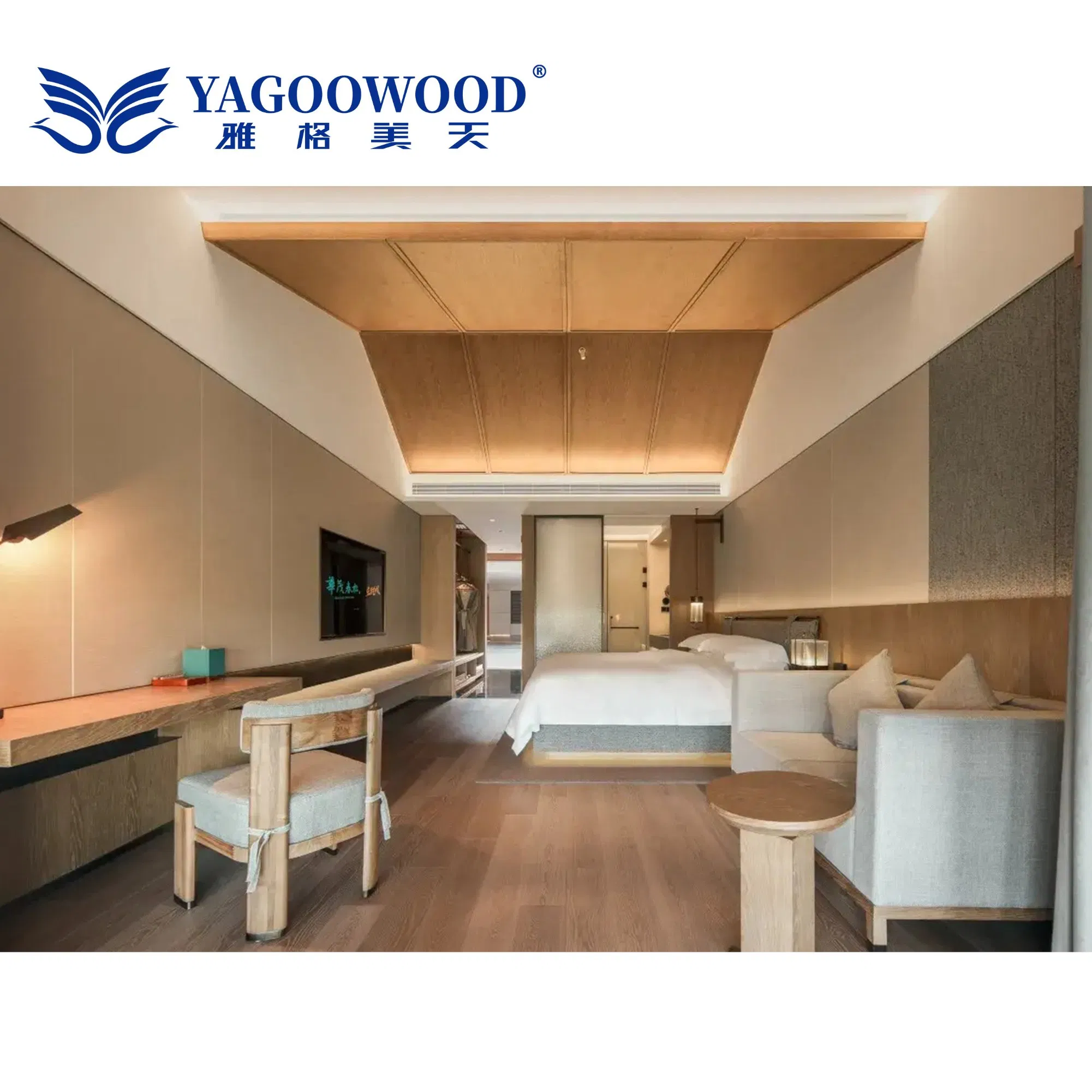 Foshan Source Furniture Factory, We Specialize in Manufacturing Full-Set King-Size Room Furniture for Five-Star Hotels, Covering Beds, Wardrobes, Bedside Tables