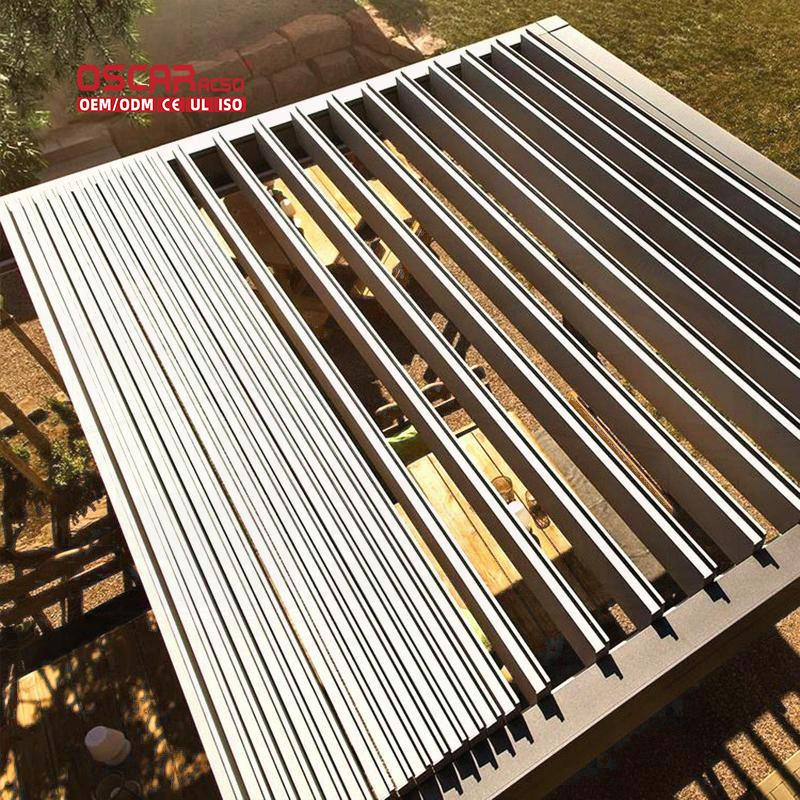 Rainproof Sliding Folding Patio Cover Automatic Retractable Pergola System for Garden Balcony Terrace Retractable Pergola