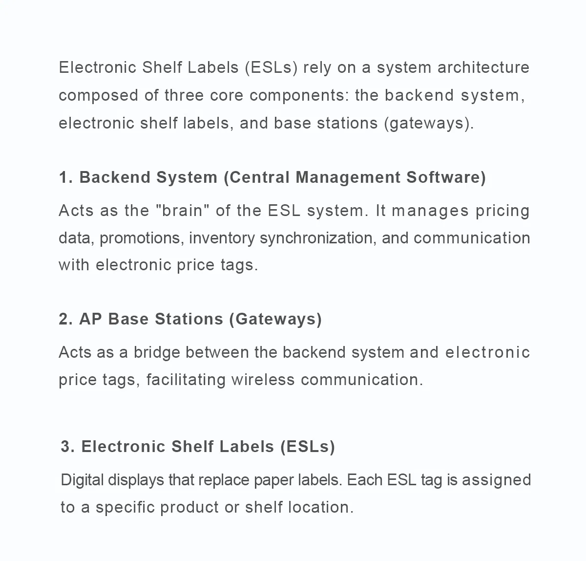 Electronic Shelf Label Display 4