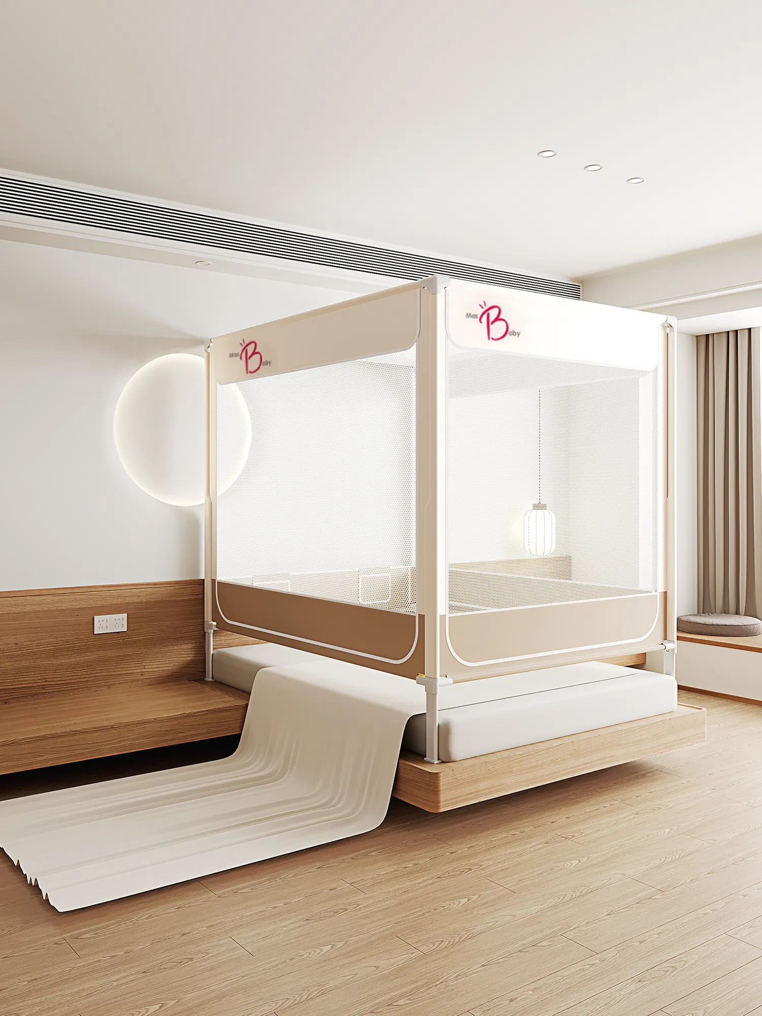 Baby Safety Mosquito Net and Anti-Fall Bed Rail Solution