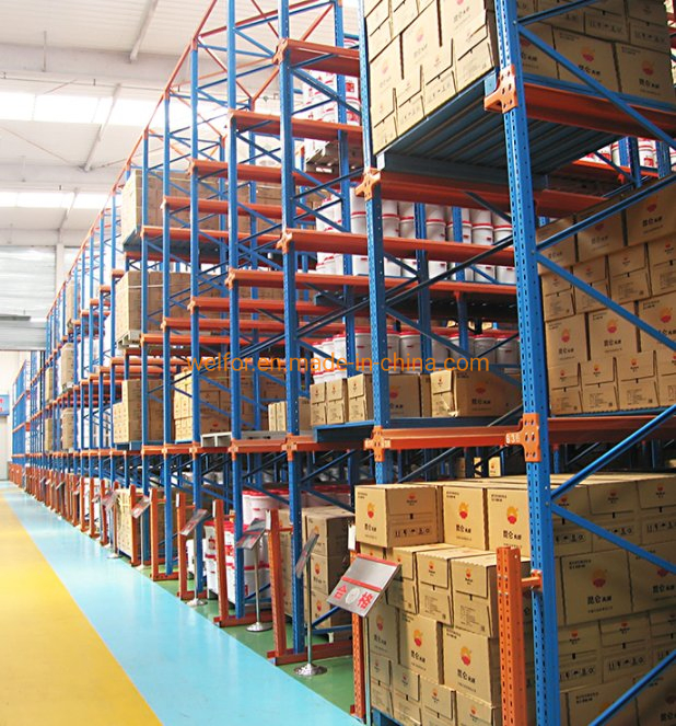 High Density Drive in Through Storage Pallet Racking System for Industrial Warehouse