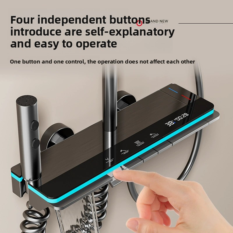 Four-Function Digital Shower System for Hotels and Apartments