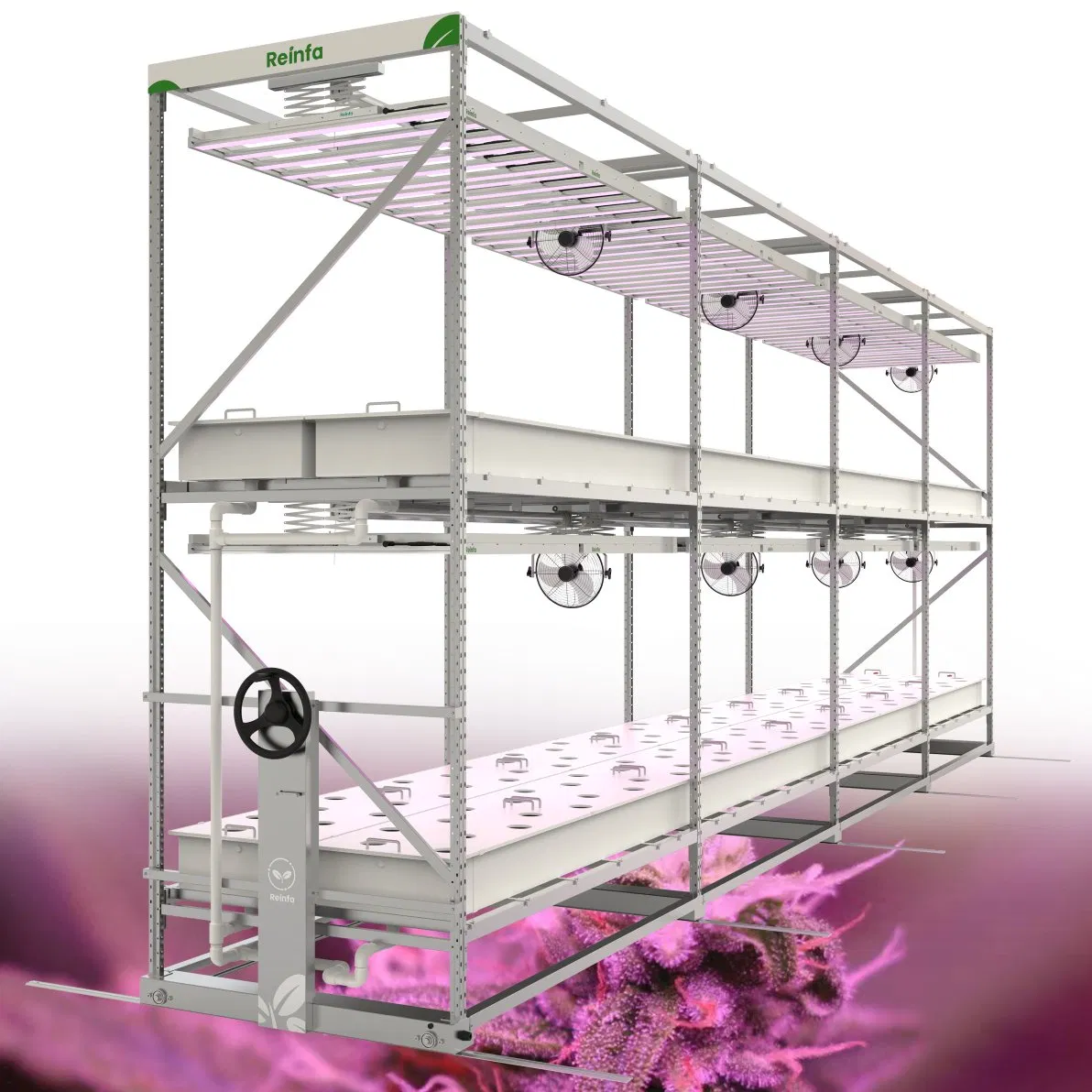 Modular Vertical Aeroponic Rack System - Expandable Solution for Indoor Vertical Farming