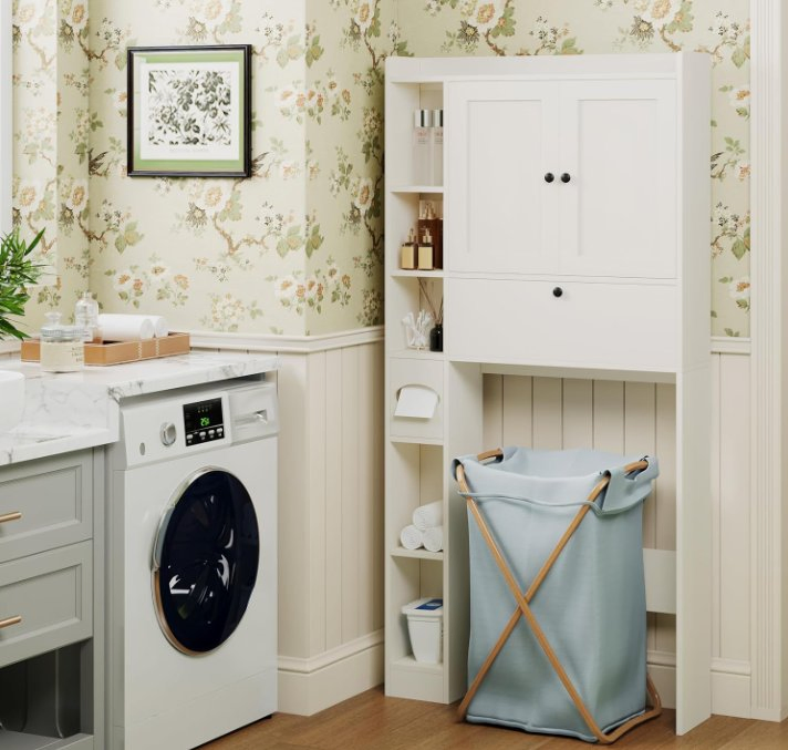 Bathroom Shelf Organizer and Storage with Anti-Slip
