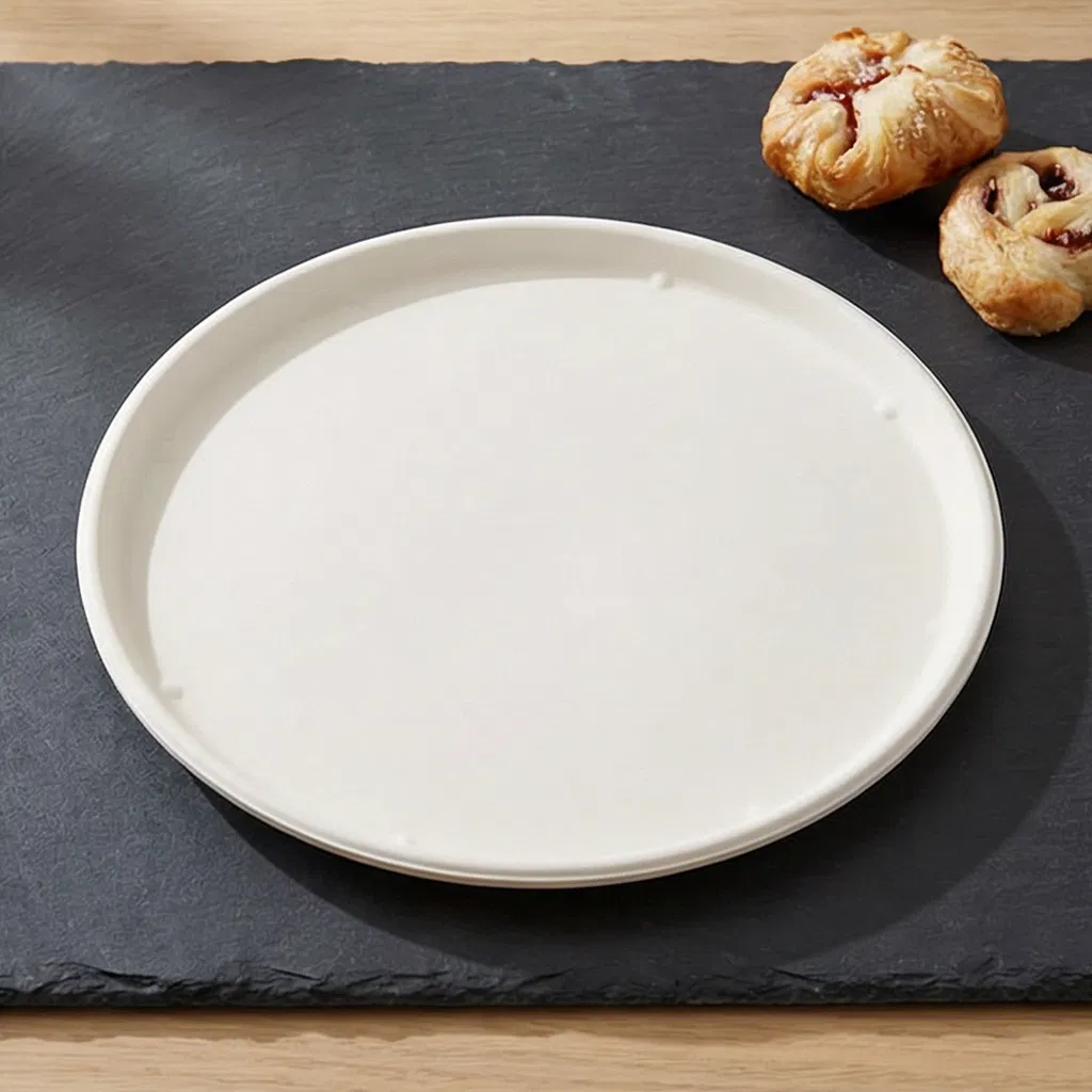 Sugarcane Bagasse Pizza Pan - Biodegradable Baking Solution for Chefs