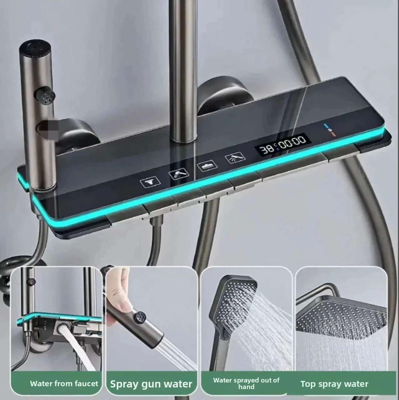 Four-Function Digital Shower System for Hotels and Apartments
