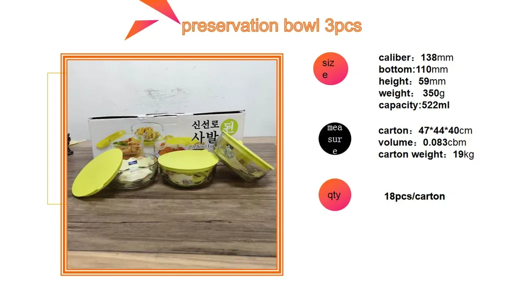 Glass Preservation Bowls 3