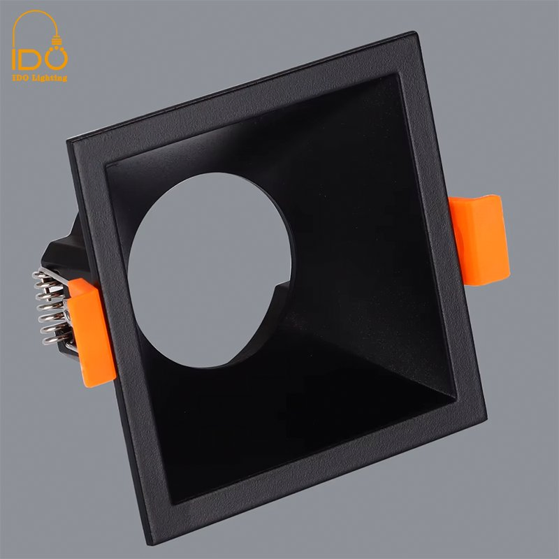 Recessed Adjustable Down Light Fixture, Aluminum COB Round Dual Frame