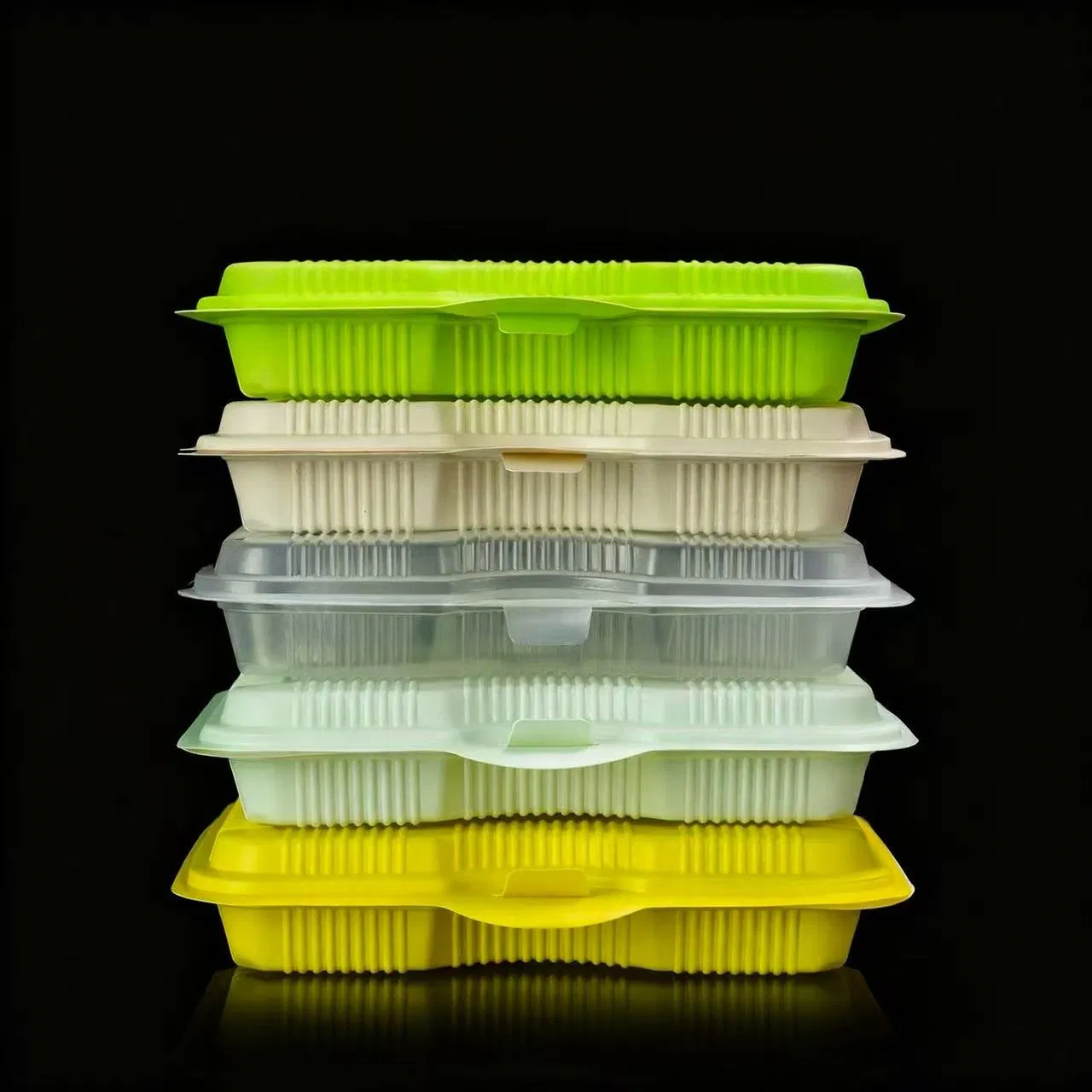 Red Black Heatproof Food Organizer 22.4*19.2*3.5cm PP Material