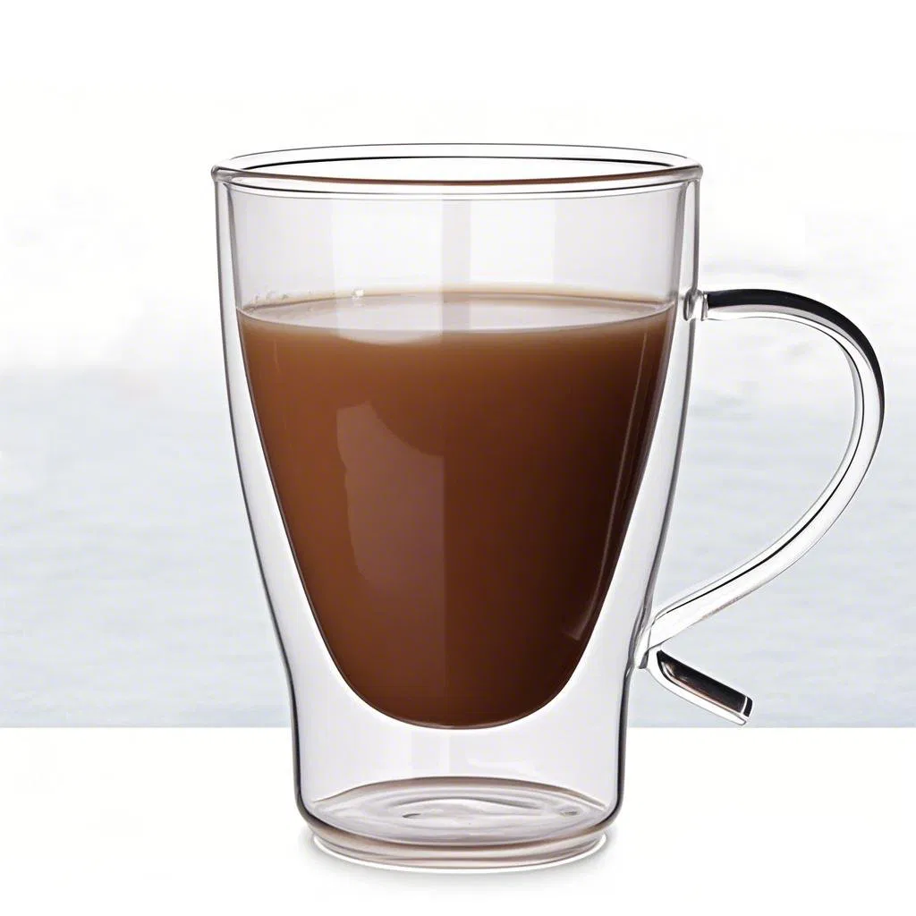 250ml Clear Double Wall Glass Cups Coffee Tea Mugs Espresso Cappucino Coffee Mug, Juice Glasses, Latte Drinking Cup Tableware