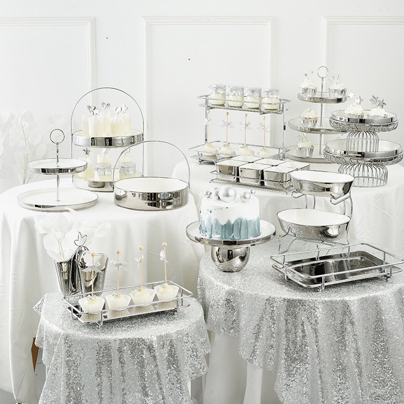 New Light Luxury Dessert Afternoon Tea Arrangement Cold Plate Tableware