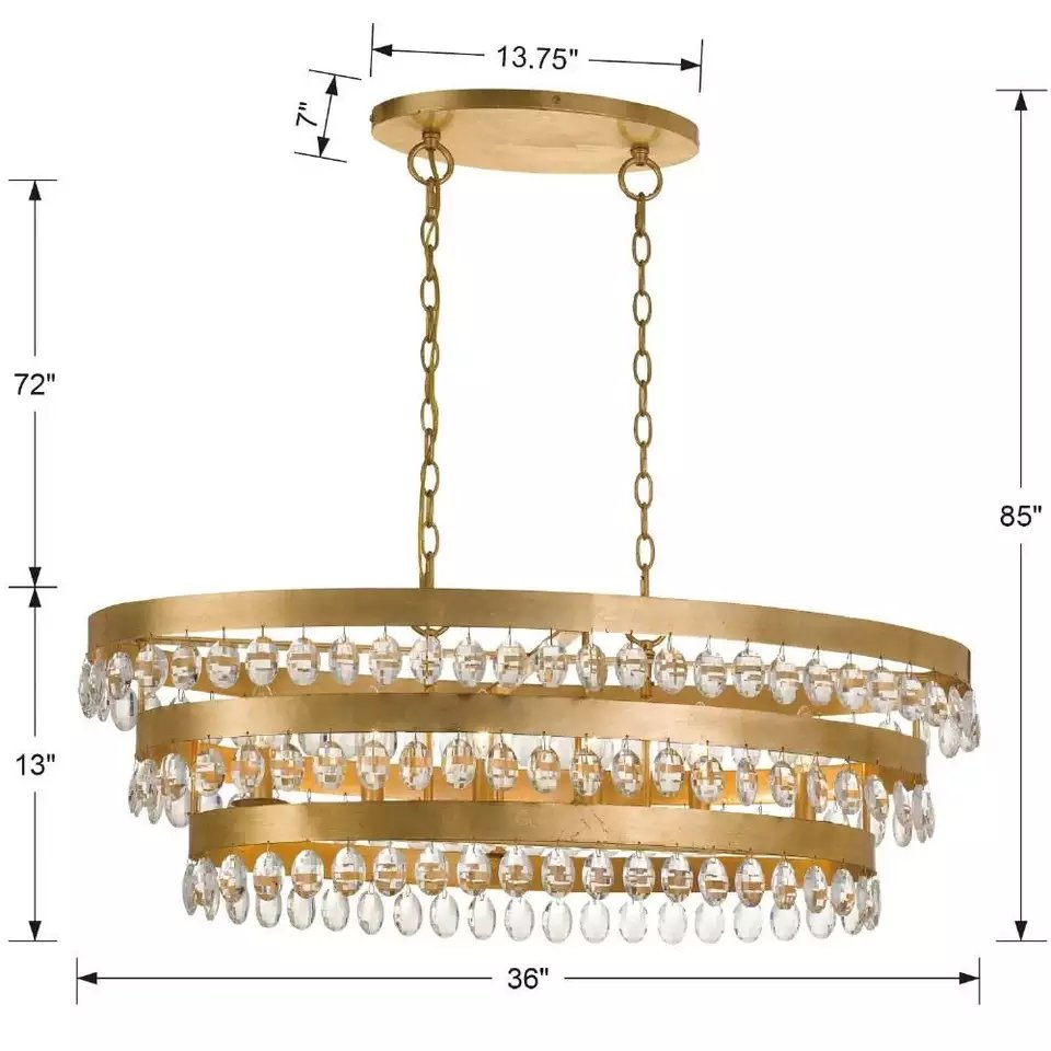 Modern Crystal Chandelier Lighting LED Lamp Living Room Bedroom Decor Chandeliers Kitchen Island Indoor Pendant Lighting Fixture