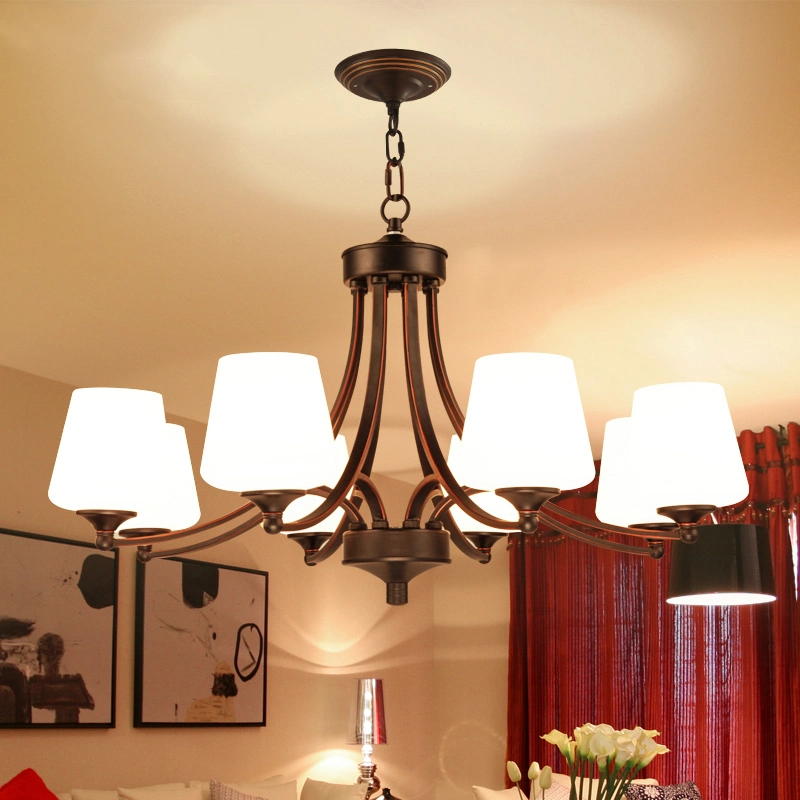 Black Wrought Iron Kitchen Light Fixtures with Crystal Ball (WH-CI-104)