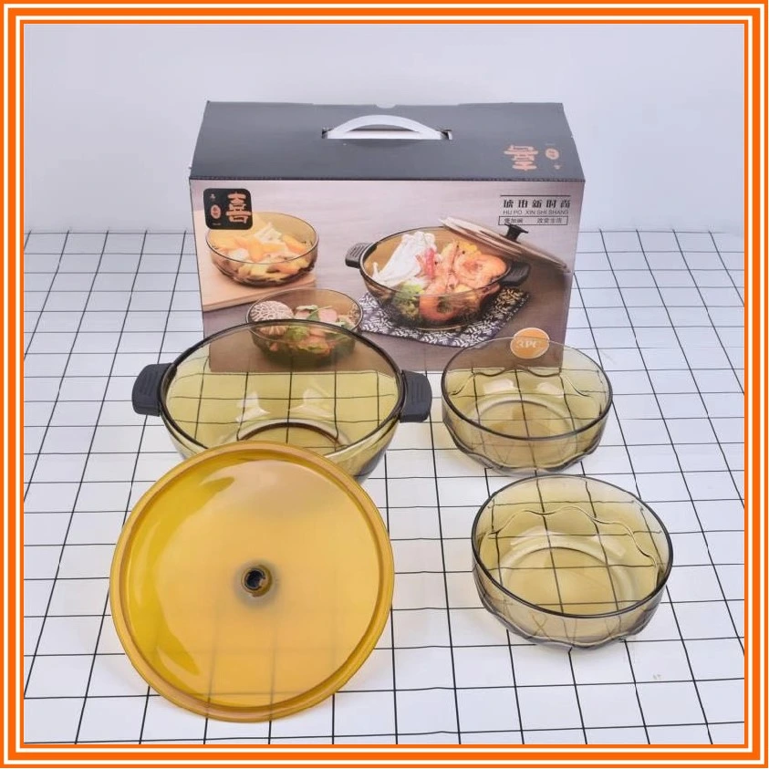 Kitchen Glass Container Cook Glass Hollowware Pot Tableware