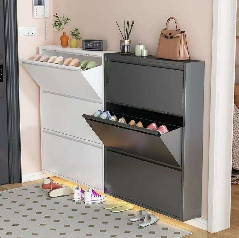 Modern White Metal Shoe Storage Solution for Stylish Homes
